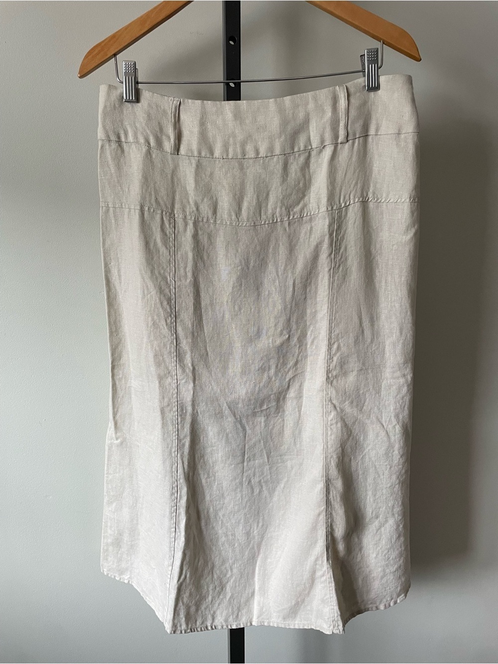 For Cynthia 100% Linen Midi Skirt Petite Large PL